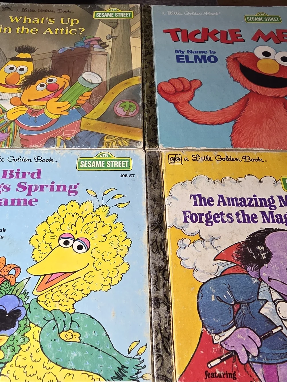 17 Sesame Street Little Golden Books Lot Grover Big Bird Elmo Oscar Bert Ernie - Picture 5 of 5